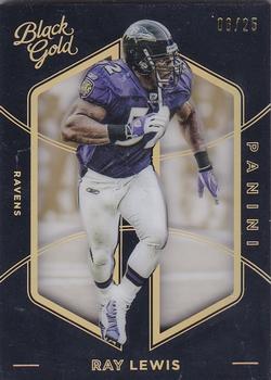 2016 Panini Black Gold - Holo Gold #63 Ray Lewis Front