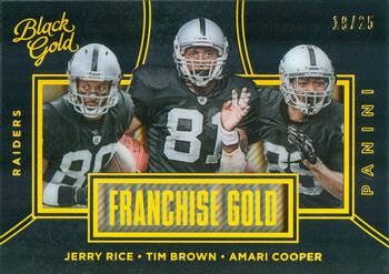 2016 Panini Black Gold - Franchise Gold Holo Gold #FG12 Amari Cooper / Jerry Rice / Tim Brown Front