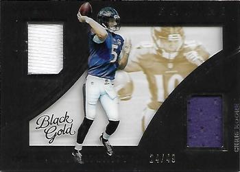 2016 Panini Black Gold - Golden Opportunity Materials White Gold #GO8 Chris Moore / Joe Flacco Front
