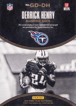 2016 Panini Black Gold - Grand Debut AUtograph Jersey #GD-DH Derrick Henry Back