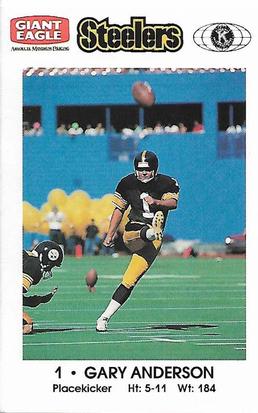 1991 Pittsburgh Steelers Kiwanis Giant Eagle Police #NNO Gary Anderson Front