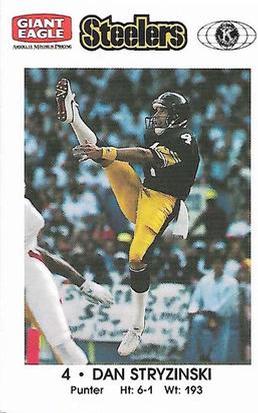 1991 Pittsburgh Steelers Kiwanis Giant Eagle Police #NNO Dan Stryzinski Front