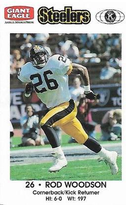 1991 Pittsburgh Steelers Kiwanis Giant Eagle Police #NNO Rod Woodson Front