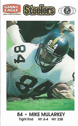 1991 Pittsburgh Steelers Kiwanis Giant Eagle Police #NNO Mike Mularkey Front