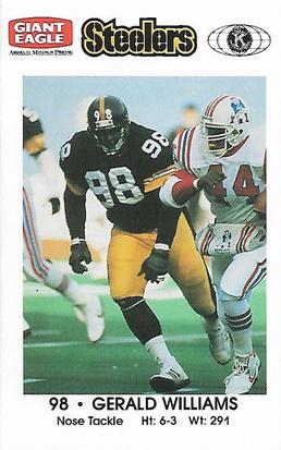 1991 Pittsburgh Steelers Kiwanis Giant Eagle Police #NNO Gerald Williams Front