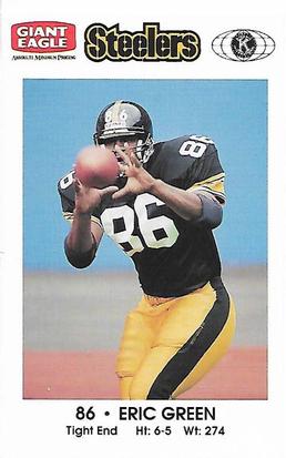 1991 Pittsburgh Steelers Kiwanis Giant Eagle Police #NNO Eric Green Front
