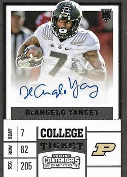 2017 Panini Contenders Draft Picks #229 DeAngelo Yancey Front