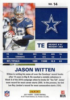 2017 Score #14 Jason Witten Back