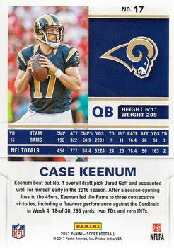 2017 Score #17 Case Keenum Back