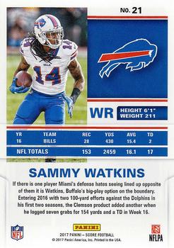 2017 Score #21 Sammy Watkins Back