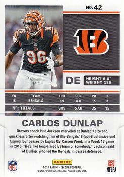 2017 Score #42 Carlos Dunlap Back