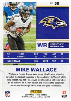 2017 Score #58 Mike Wallace Back