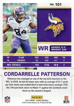 2017 Score #101 Cordarrelle Patterson Back
