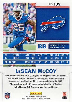 2017 Score #105 LeSean McCoy Back