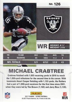 2017 Score #126 Michael Crabtree Back