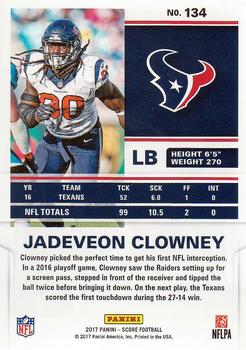 2017 Score #134 Jadeveon Clowney Back