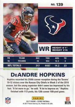 2017 Score #139 DeAndre Hopkins Back