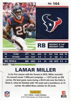 2017 Score #144 Lamar Miller Back