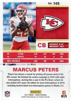 2017 Score #145 Marcus Peters Back