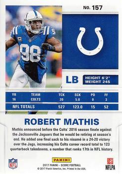 2017 Score #157 Robert Mathis Back
