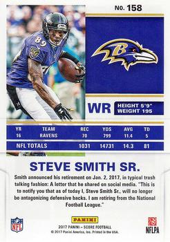 2017 Score #158 Steve Smith Sr. Back