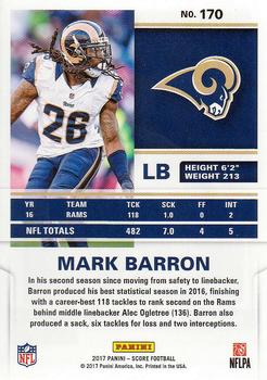 2017 Score #170 Mark Barron Back