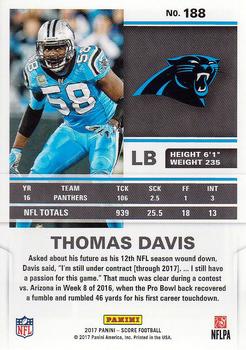 2017 Score #188 Thomas Davis Back
