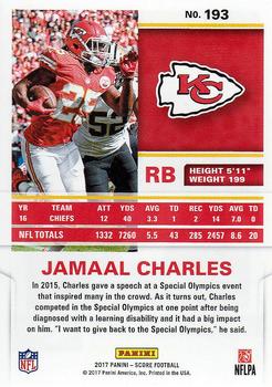 2017 Score #193 Jamaal Charles Back
