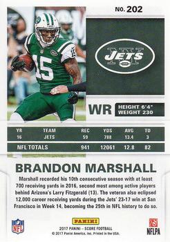 2017 Score #202 Brandon Marshall Back