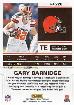 2017 Score #228 Gary Barnidge Back