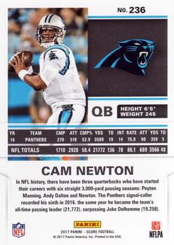2017 Score #236 Cam Newton Back