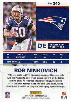 2017 Score #240 Rob Ninkovich Back