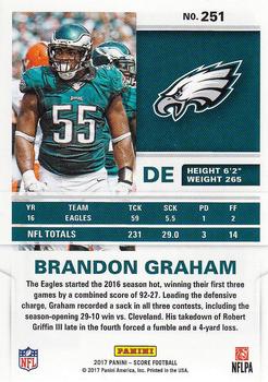 2017 Score #251 Brandon Graham Back