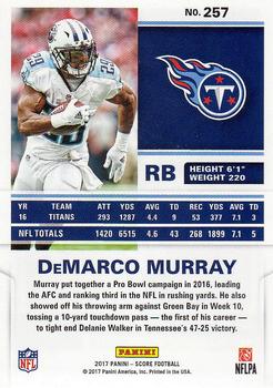 2017 Score #257 DeMarco Murray Back