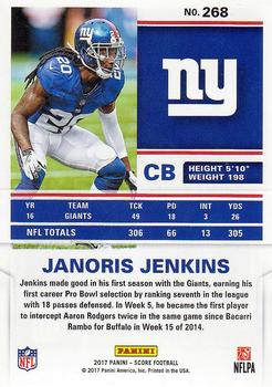 2017 Score #268 Janoris Jenkins Back