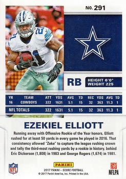 2017 Score #291 Ezekiel Elliott Back