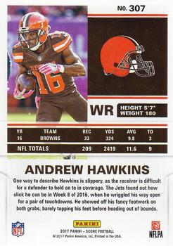 2017 Score #307 Andrew Hawkins Back