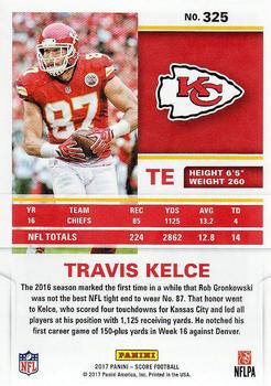 2017 Score #325 Travis Kelce Back