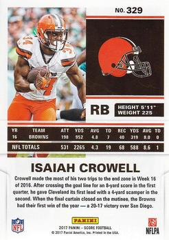 2017 Score #329 Isaiah Crowell Back