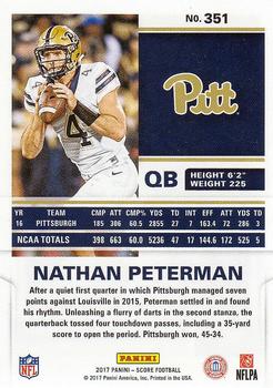 2017 Score #351 Nathan Peterman Back