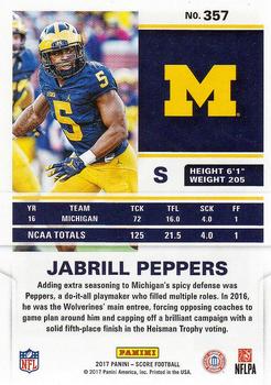 2017 Score #357 Jabrill Peppers Back
