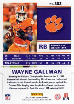2017 Score #383 Wayne Gallman Back