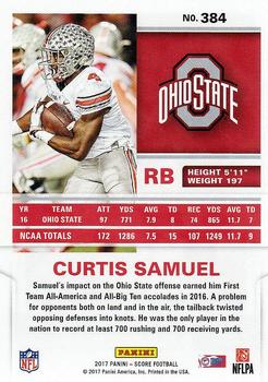 2017 Score #384 Curtis Samuel Back
