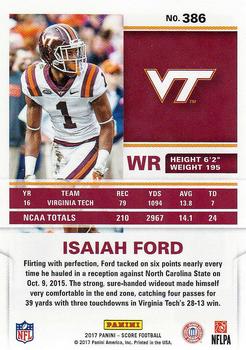 2017 Score #386 Isaiah Ford Back