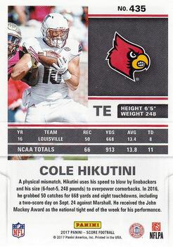 2017 Score #435 Cole Hikutini Back