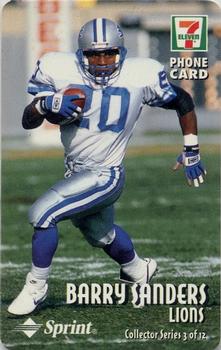 1998 7-Eleven Sprint Phone Cards #3 Barry Sanders Front