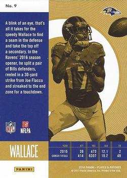 2016 Panini Plates & Patches - Blue #9 Mike Wallace Back