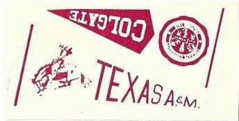 1961 Nu-Cards Football Stars - College Pennants #NNO Colgate / Texas A&M Front