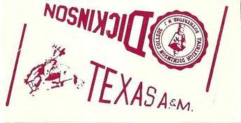 1961 Nu-Cards Football Stars - College Pennants #NNO Dickinson / Texas A&M Front
