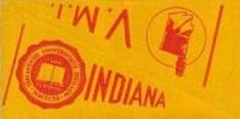 1961 Nu-Cards Football Stars - College Pennants #NNO Indiana / VMI Front